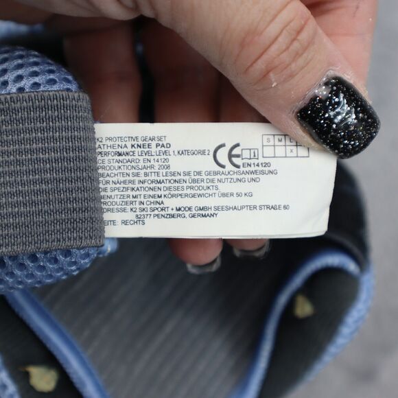 K2 Athena Pads Outdoor Safety Gear Adult Large Blue Wrist Elbow Knee Protection - Picture 8 of 16